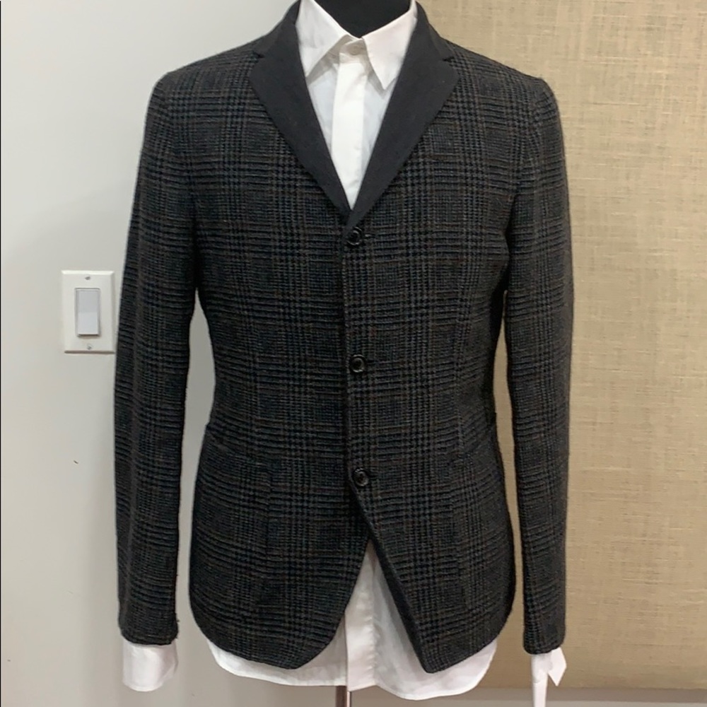 Kolor japan contrast collar unstructured jacket